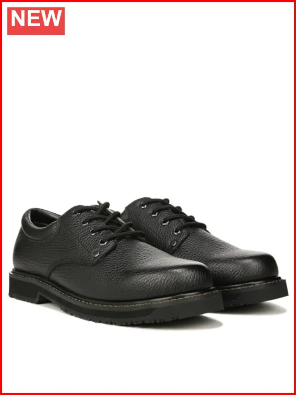 Men's Work Shoe Oil-Proof Slip-Resistant Leather Lace-Up Oxford